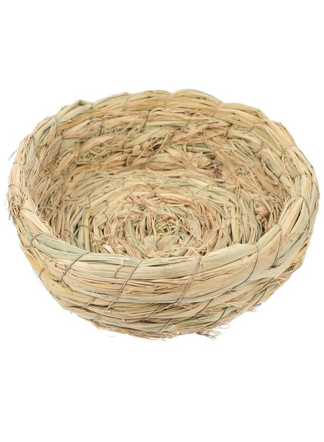 CORHAD Woven Bird Spawning Nest Straw Nest Bed Animal Breeding Bed Flat Base Hatch House for Dove Pigeon Parrot Turtle Quail Macaw Cuckoo Sparrow Animal - Image 1